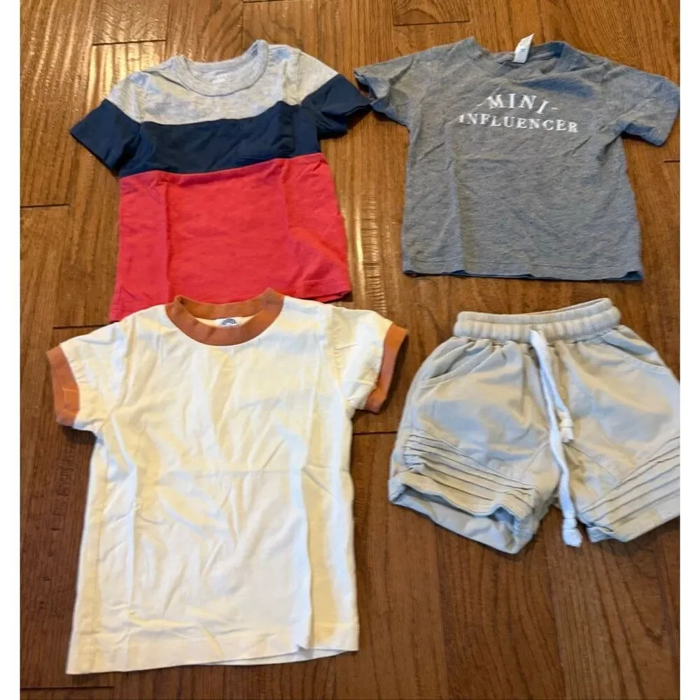 Toddler boy 2t tshirt shorts bundle Mini Influencer Carters